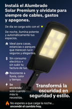 ALUMBRADO LED CON PANEL SOLAR